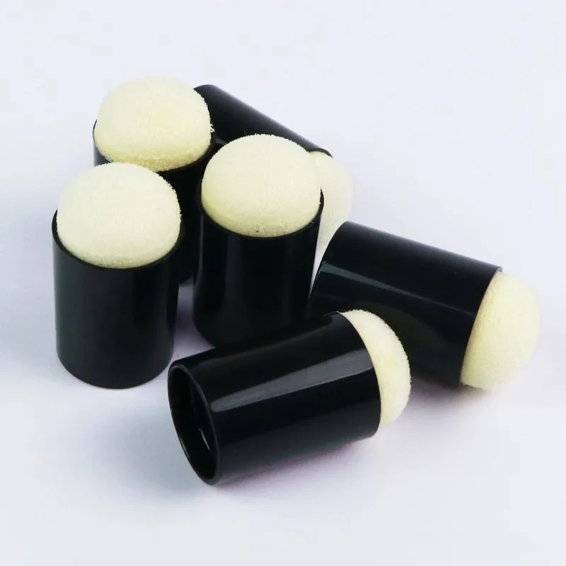 ck of 10 Finger Sponge Daubers Black Finger Sponge Daubers Painting Sponges Used for Templates Paintings Printing Colours