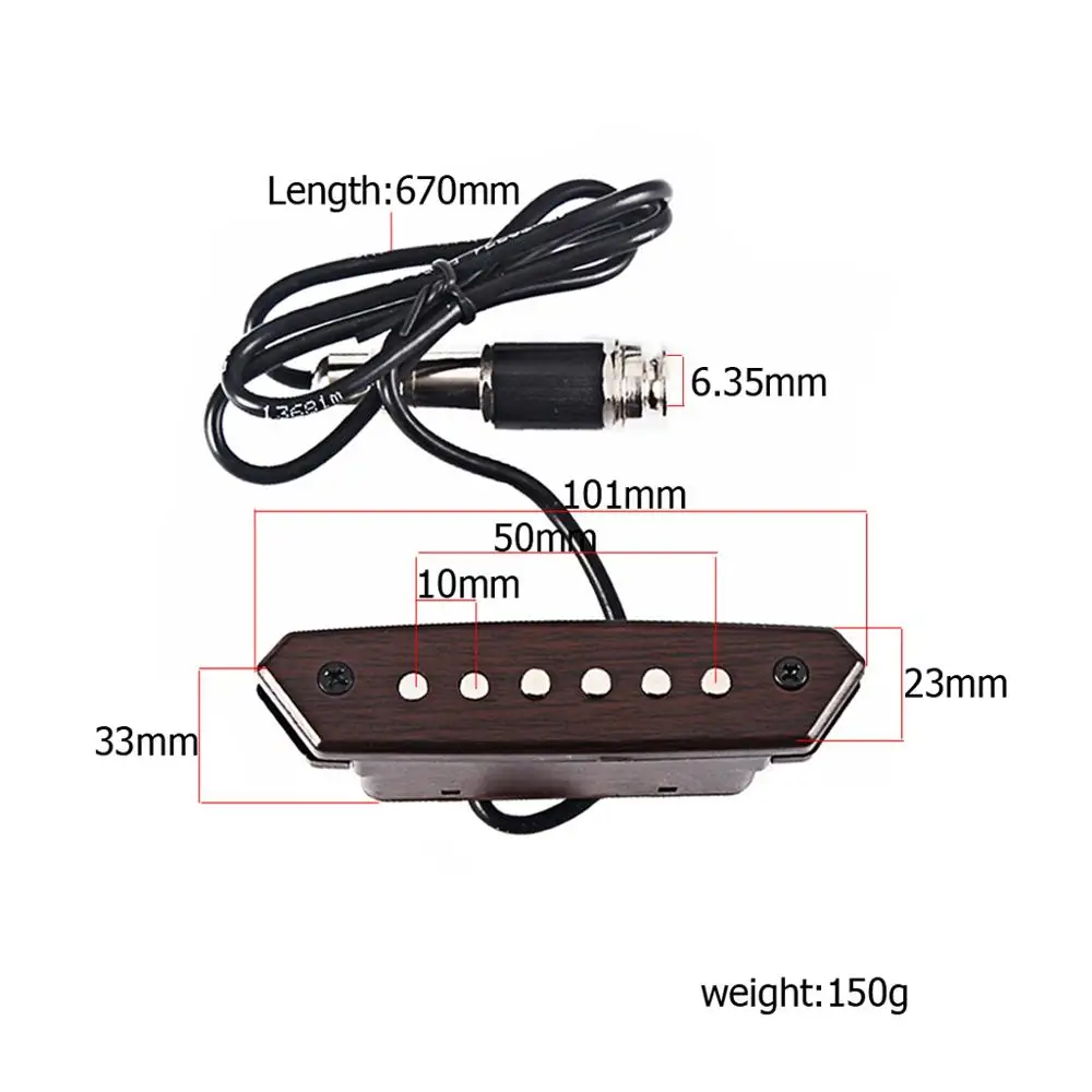 GMB356  External Avoid Opening Professional Acoustic Guitar Pickup FOR  Folk Guitarra guitar sound hole pickup