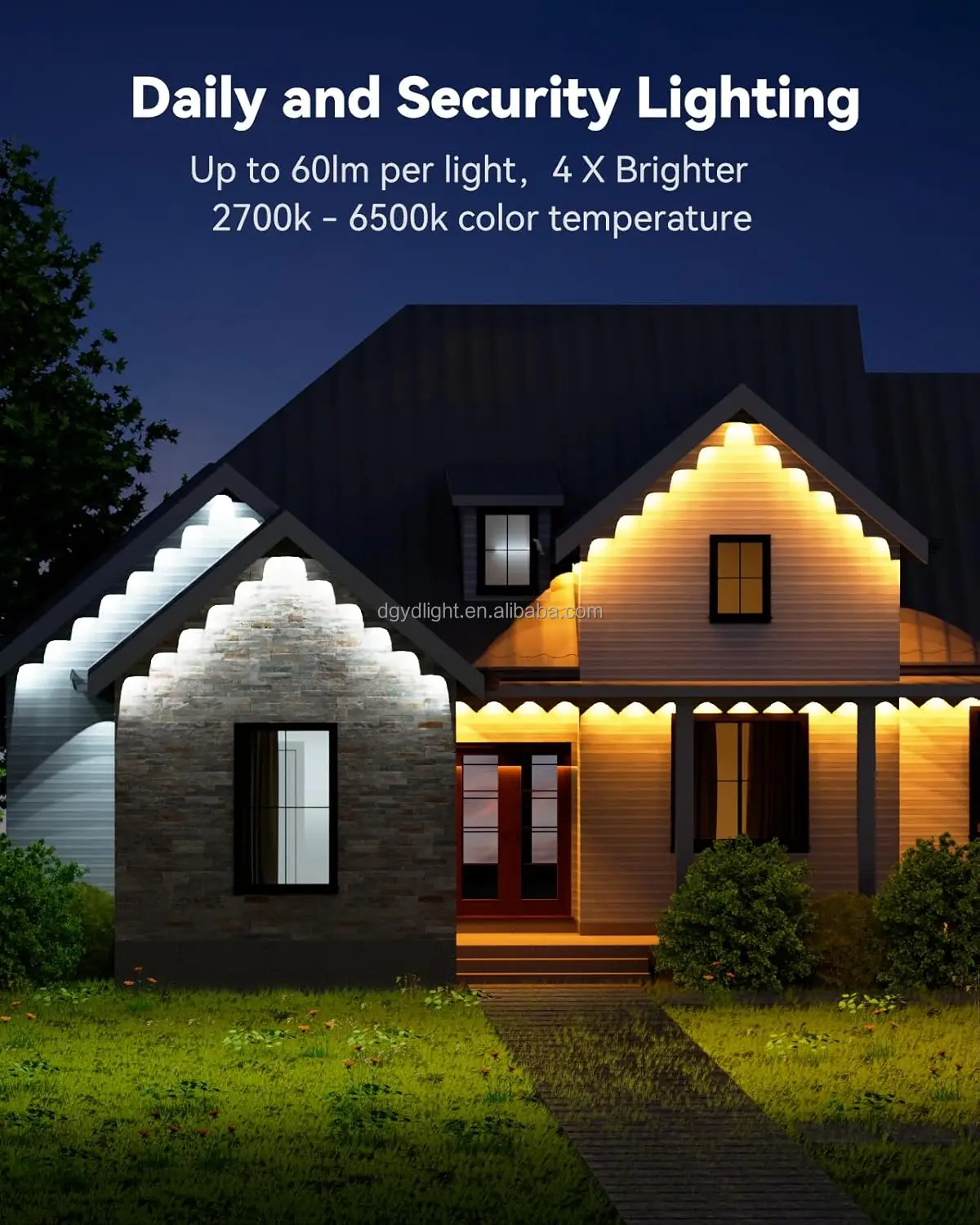 RGBCW LED Point Pixel Light Permanent Tracking Building Roof Outdoor Lighting Christmas Halloween Party Decoration