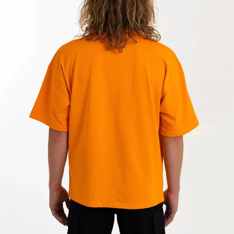 Custom Logo High Quality 260 GSM Heavy Weight Box Fit 100% Cotton Drop Shoulder Oversized Boxy T Shirts for Men