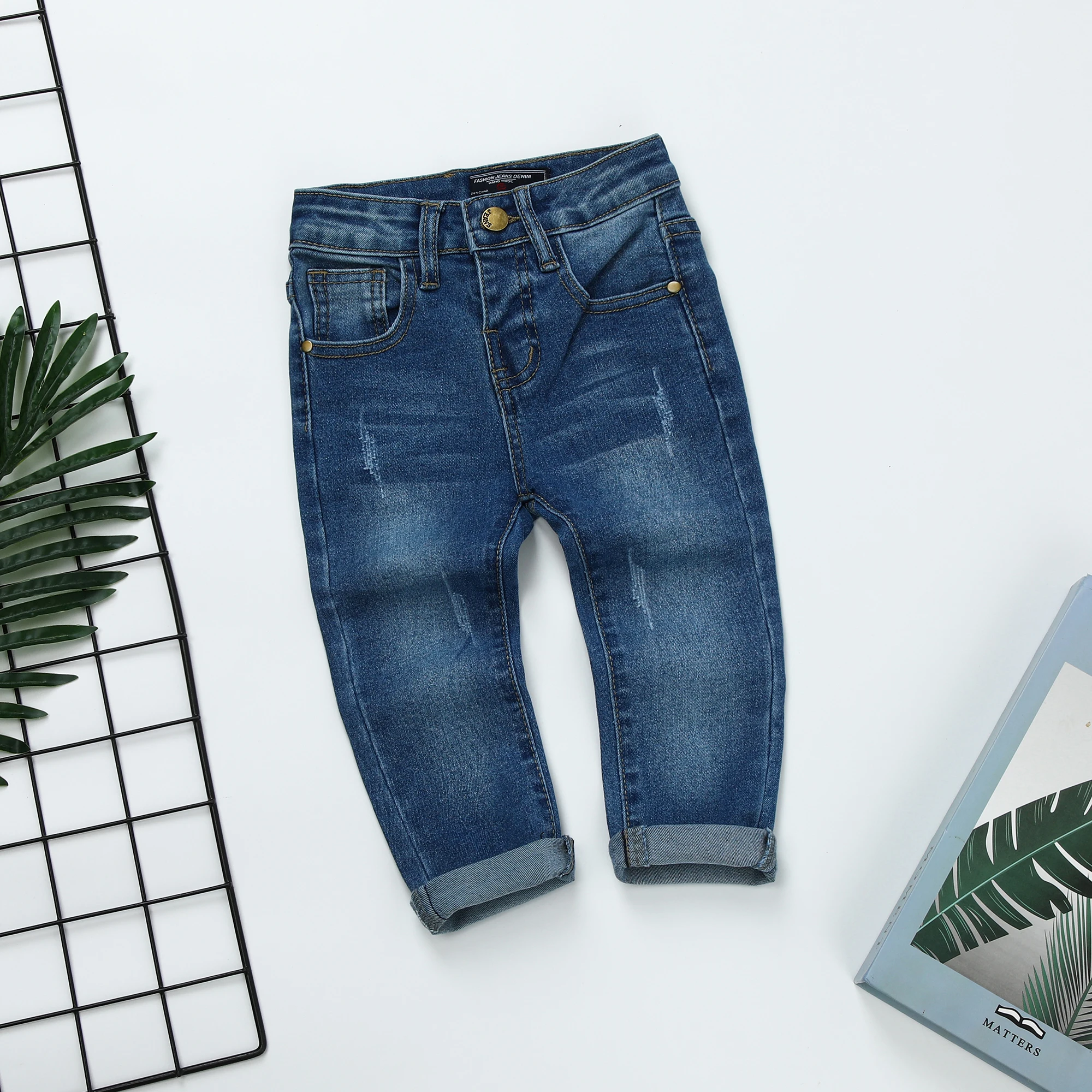 2024 Baby pants kids jeans toddler jeans stretch denim clothes children trousers for 6 months to 3 years