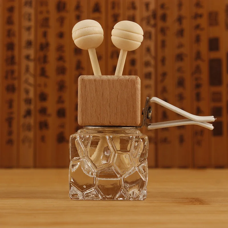 10ml Empty Car Diffuser Vent Clip Air Freshener Outlet Cooler Perfume Essential Oil Aromatherapy Bottle With Wooden Lid
