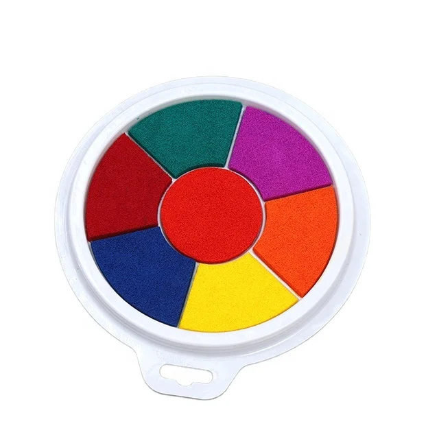 Boyi Xuan Hot Sale 7colors Inkpad Clear Stamps DIY Craft Washable Funny Finger Paint Pad