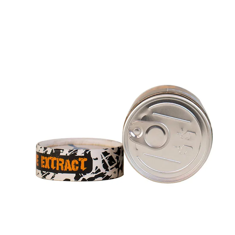 Eco Composite Tea Tin Packaging Cardboard Box With Metal Cover Food Storage & Container