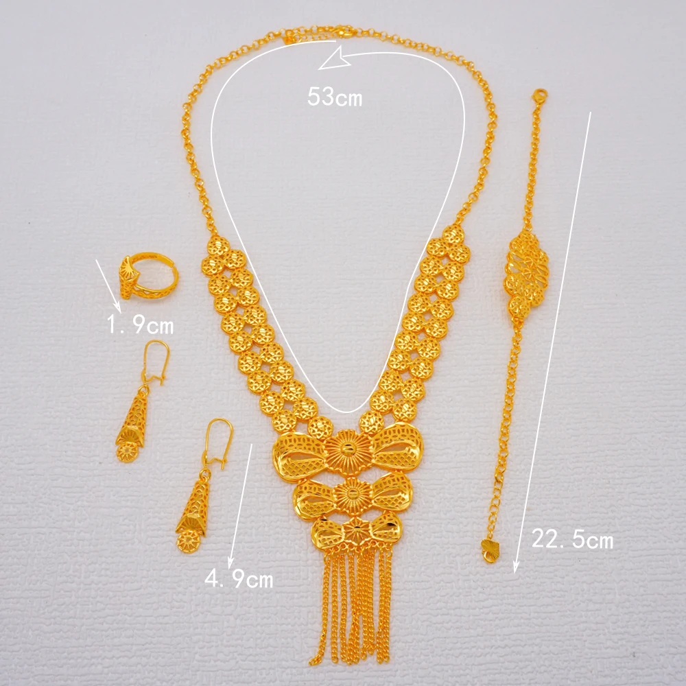 GDJWRI BJW156 Luxury Brass Wedding Fashion Jewelry Set for Woman 18k Real Plated Dubai Africa Necklace Full Sets