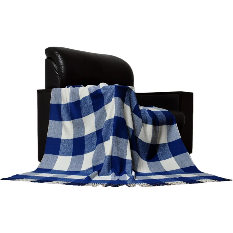 Синий Феникс 100% акриловый клетчатый легкий диван на заказ для лета дешевая оптовая продажа