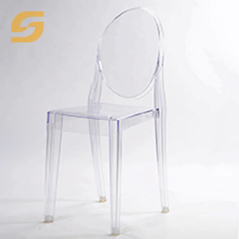 Commercial Furniture Clear Polycarbonate Tiffany Resin French Louis Chiavari Event Rental Acrylic Ghost Chair For Wedding