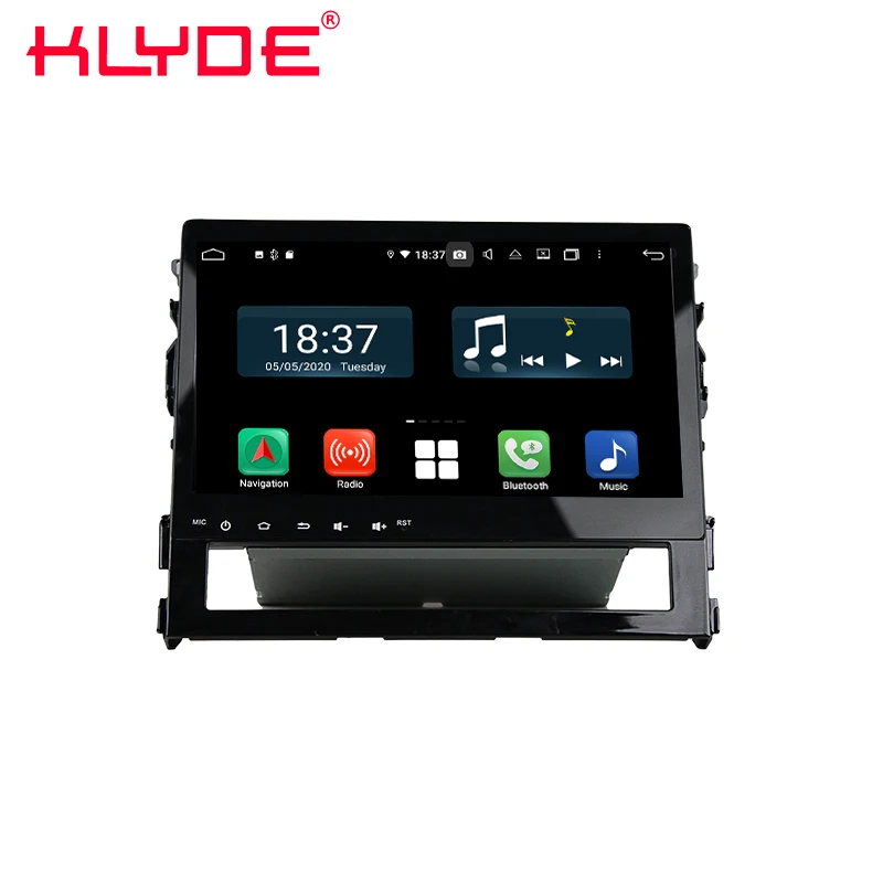 KLYDE android 10 OS 4gb ram 64gb flash car audio and video player with multimedia navigation system for LandCruiser LC200
