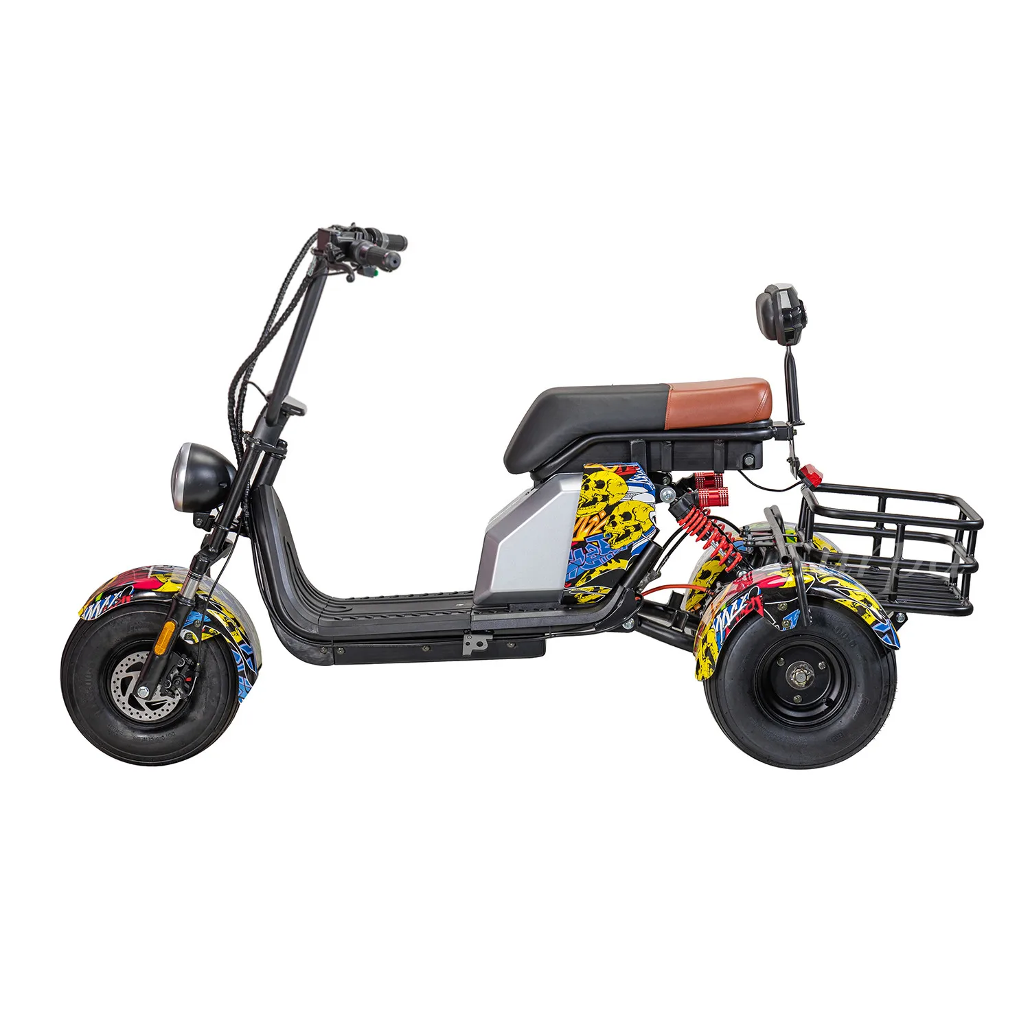 1000w 48v12ah/20ah lithium battery mini citycoco  tricycle fat tire electric scooter/motorcycle e trike 3 wheel adult