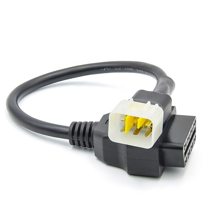 Motorcycle OBD2 16Pin To 6Pin 6 Pin Adapter Diagnostic Connector Cable For Delphi BENELLI TNT 25