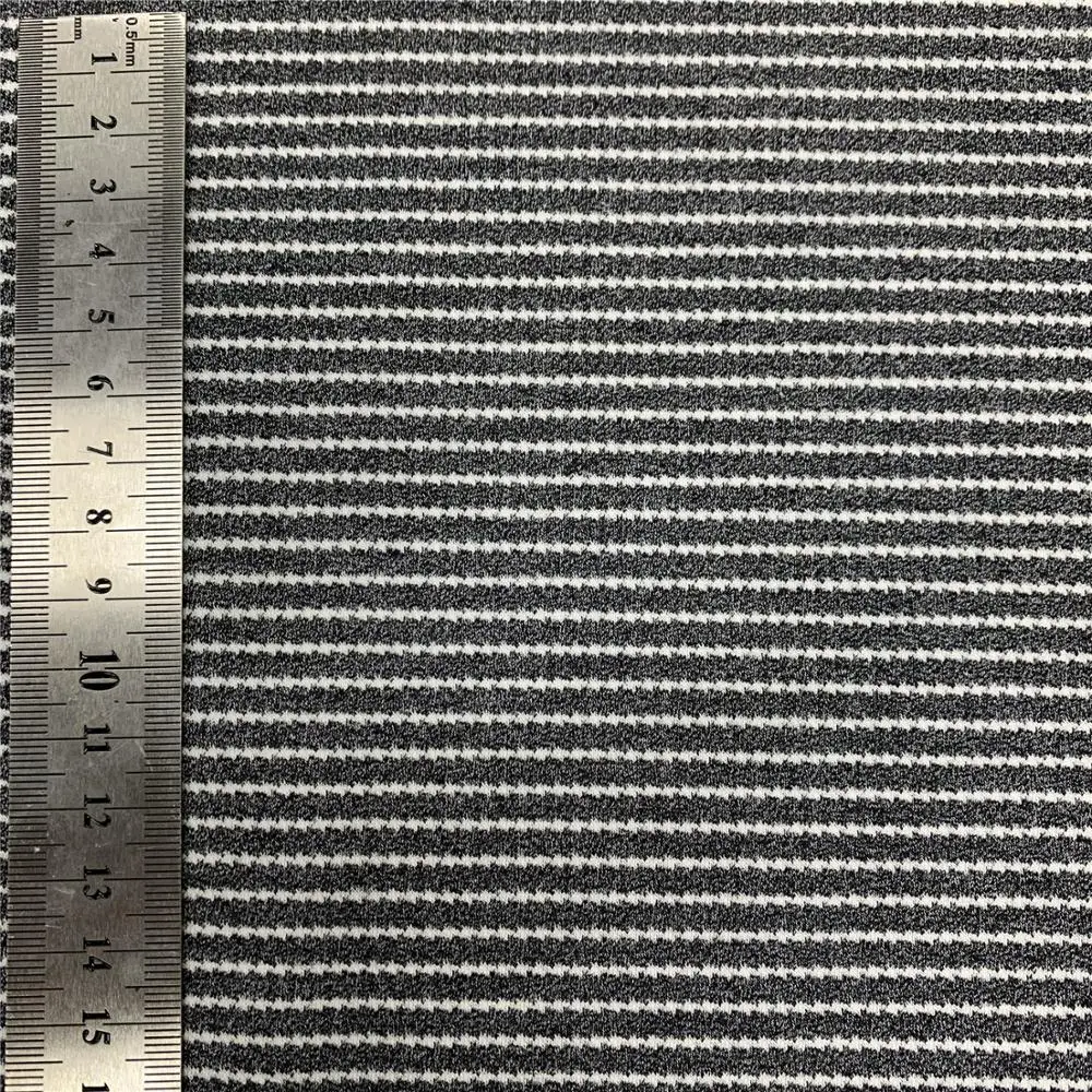 StockLot Factory Direct Selling Yarn Dyed Striped Full Color Selection 1X1 Rib Knit Fabric TR Rib For Woman