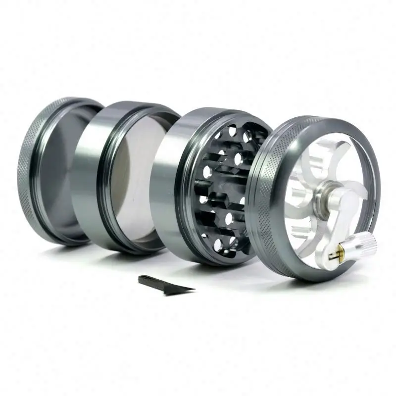 
Wholesale Hand Crank Smoking Grinders Crusher Tobacco Cutter Grinder Metal Hand Muller Weed Accessories 