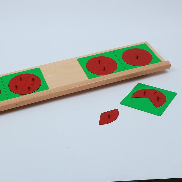 Montessori mathematic teaching aids Educational Toys Metal Fraction Circles with Stands