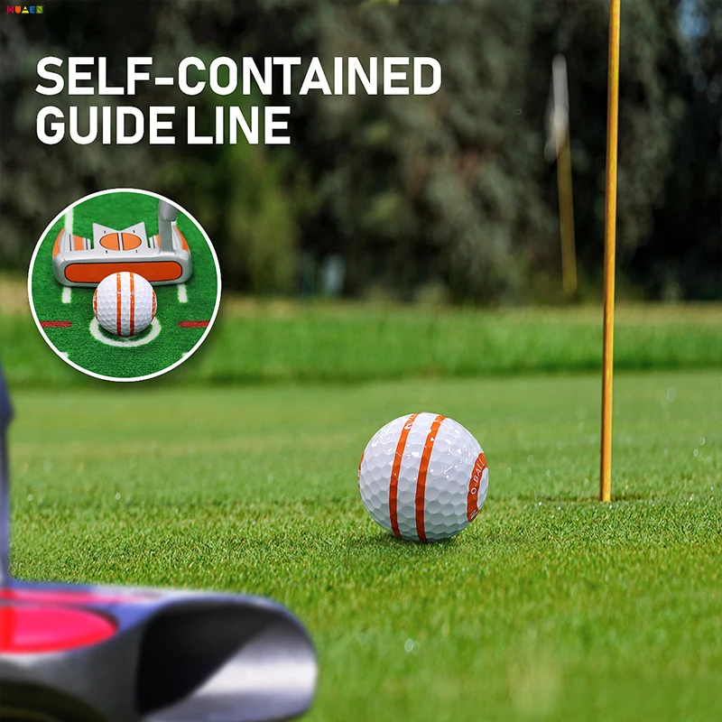 3 pieces Golf Practice Ball OEM ODM Urethane Training Smart Golf Range Balls Golf putter guide