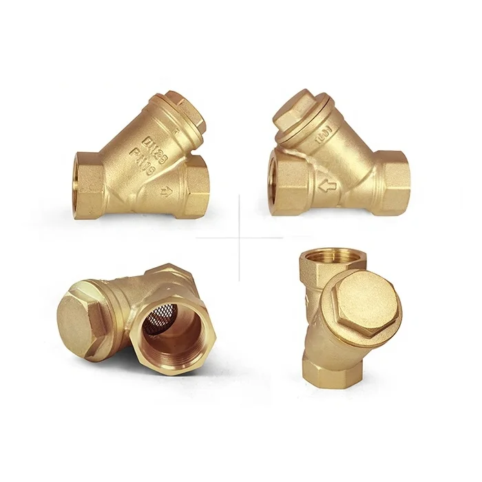 1/2 - 4 дюйма желтый латунный Y Тип Фильтр