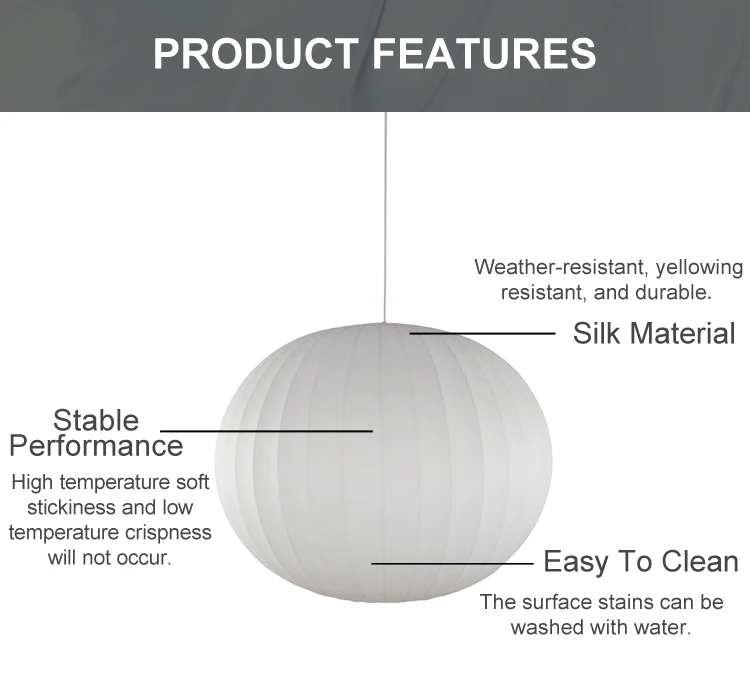 Modern hotel cafe bar cocoon silk chandelier ball chandelier