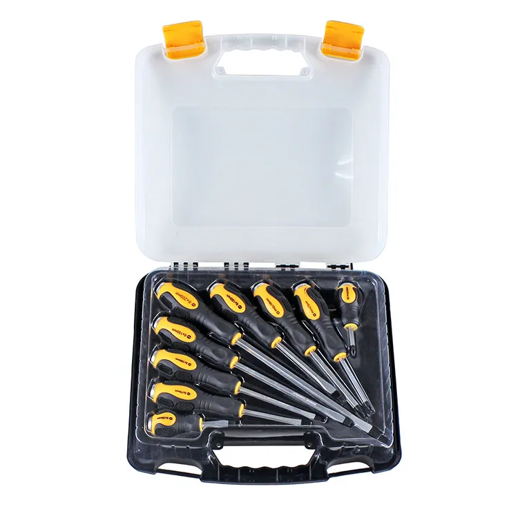 9 Pieces PP+TPR Multiple types Steel Household Screwdriver Set