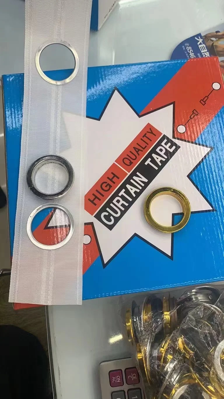 7.5 cm width curtain tape with plastic rings 8 holes or 5 holes per meter curtain tape accessories