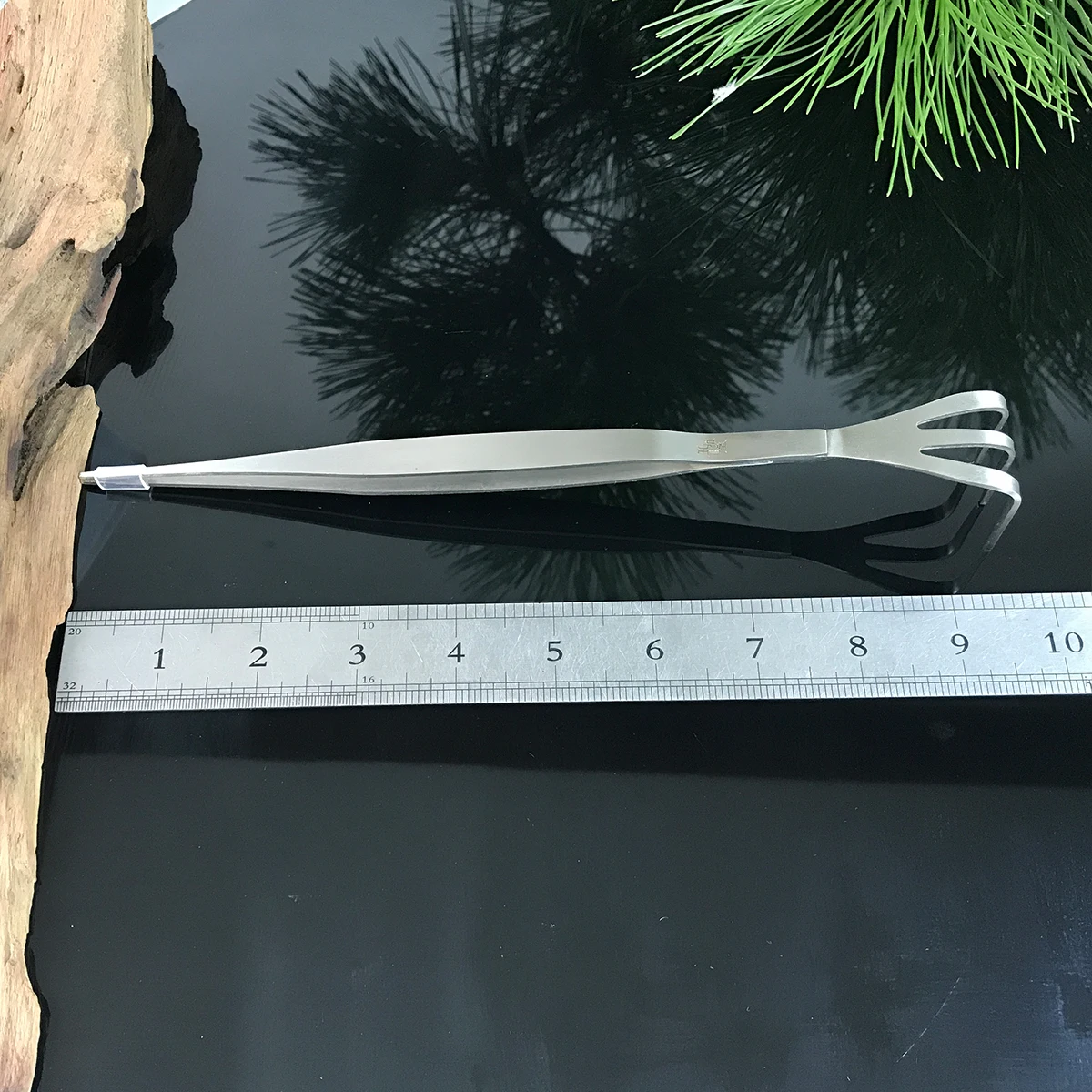 Straight head tweezers Multifunction Bonsai Tool Steel Root Rake Spatula Tweezers Durable Rust-proof Non-slip Handle Garden Tool
