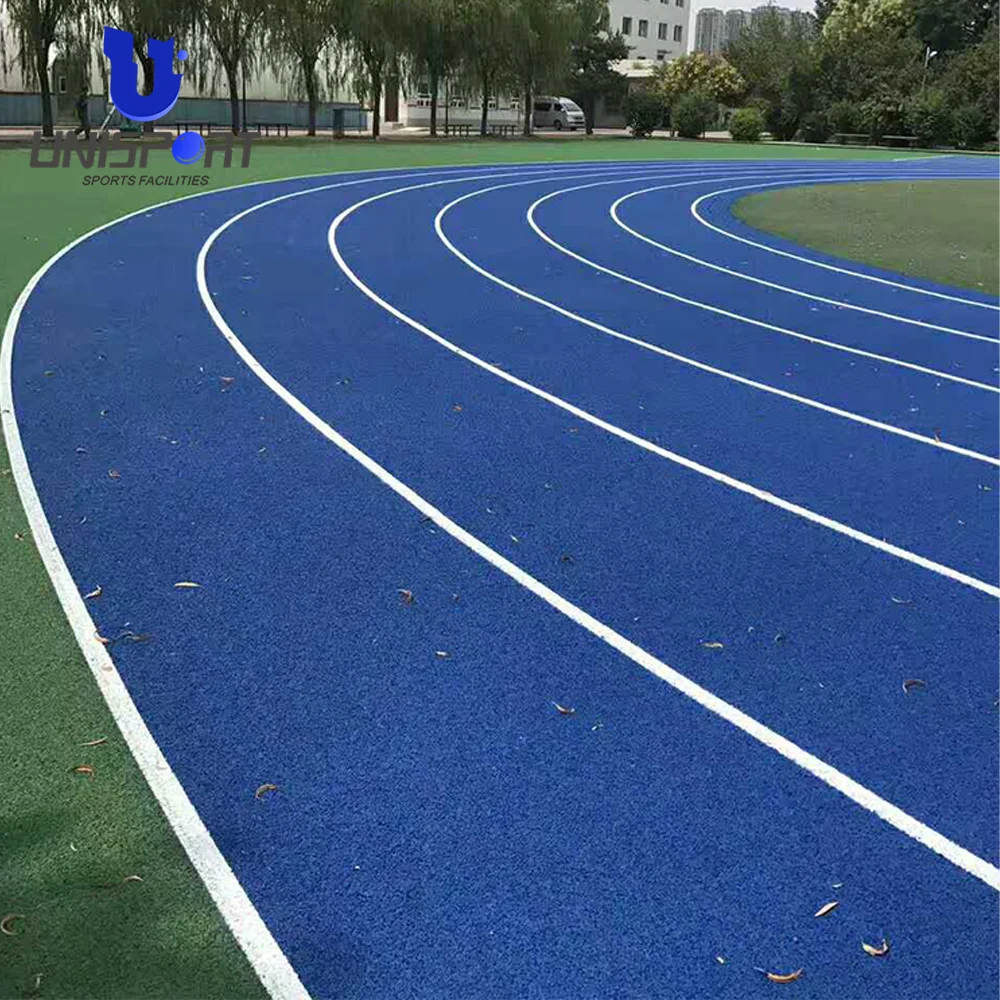 Prefabricated rubber running track Athletic Tracks Stadium runway length/thickness customized running track