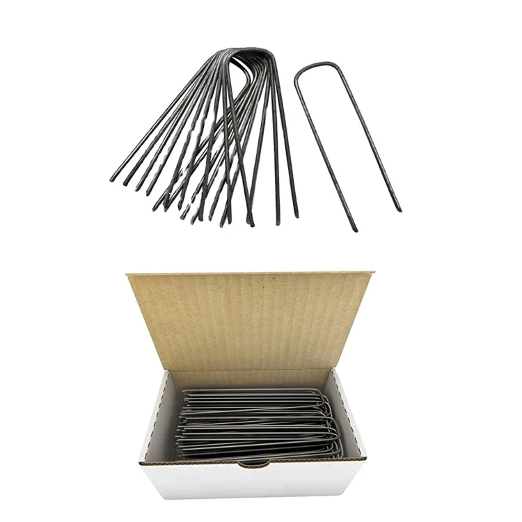 Galvanized Garden Landscape Staples Stakes Pins for Drip Tape Pipe Hose Weed Barrier Fabric