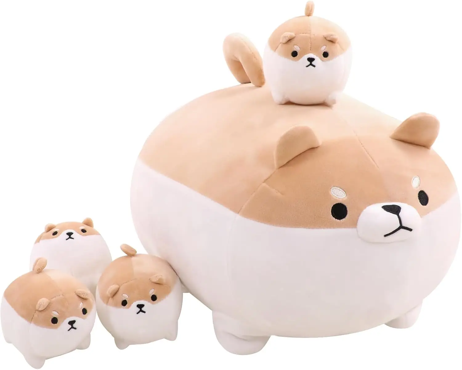Auspicious Shiba Inu Stuffed Cotton Animal Plush Cute Dog Pillow and Soft Toy Anime Kawaii Gifts for Boys and Girls