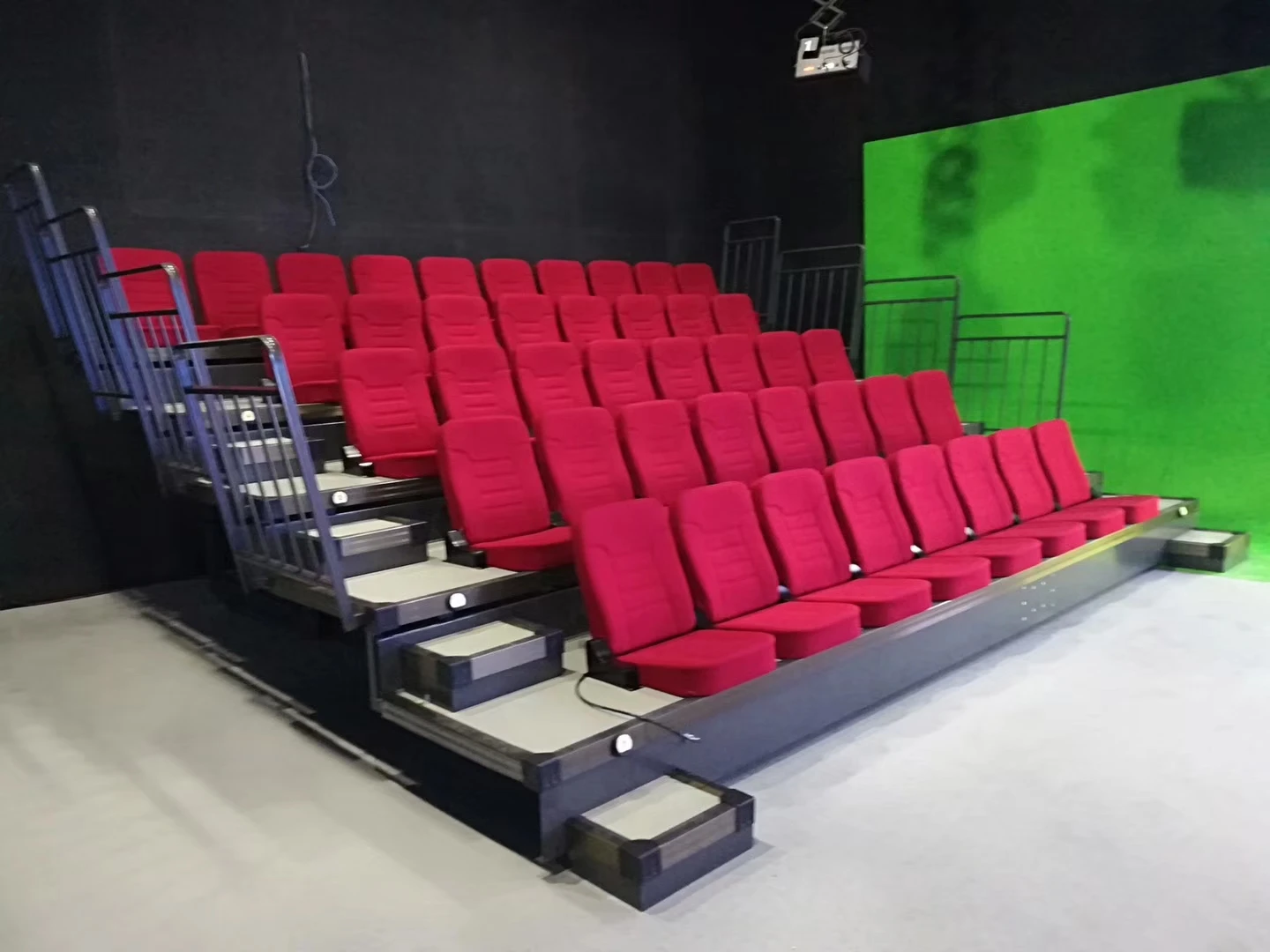 Movable Indoor Electric Stadium Bleachers grandstand telescopic chair for indoor