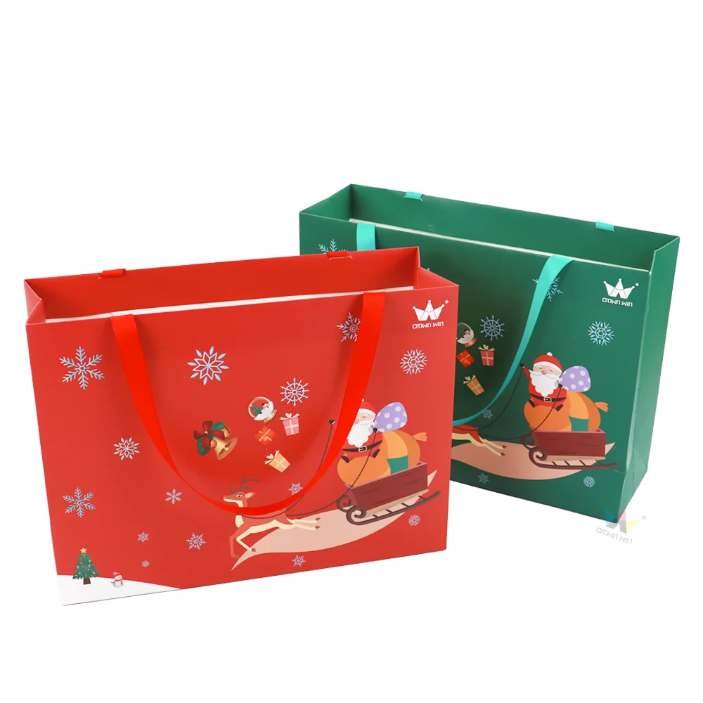 Recycled Custom Cardboard Luxury Gift Paper Bags And Boxes With Handle For Shopping Bag With Your Own Logo