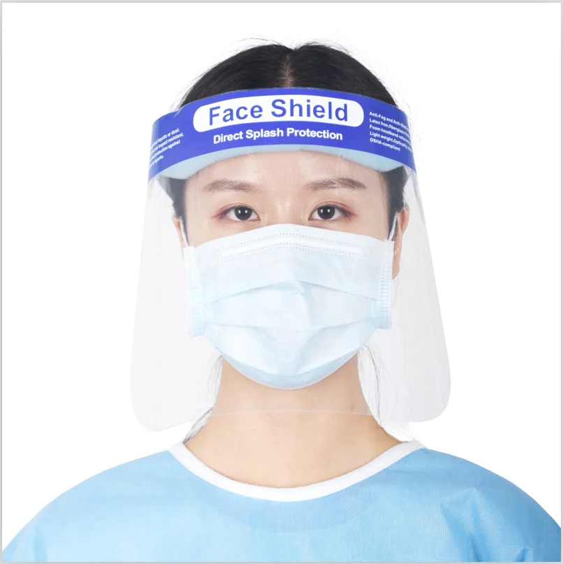 Clear Anti-fog Face Protective Shield Face Mask Clear Shield Face Shields for Sale CE