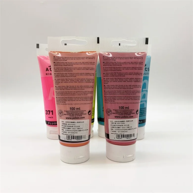 Top Selling 10 Special Colors 100ml Acrylic Paints Bright Acrylic Pigment