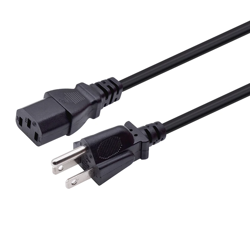 British standard three plug to three hole male plug 3x1.5 power cord