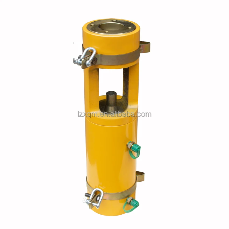 300 Ton Prestressed Double Activities Hydraulic Hollow Jack for Bridge Stainless Steel 50T Capacity Load