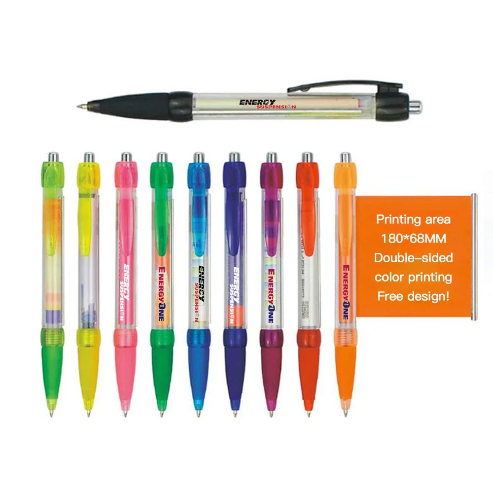 Promotional Plastic Banner Pen, Customized Logo Advertising Plastic Pen with Banner, Wholesale Banner Pen