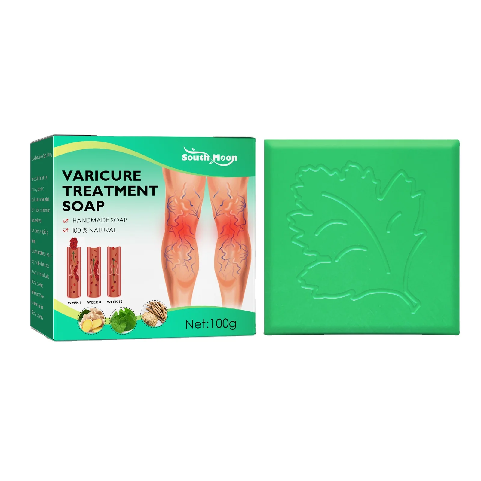 New coming Earthworm leg vascular soap leg pain intravenous care eliminate Varicose spiders Veins Soap