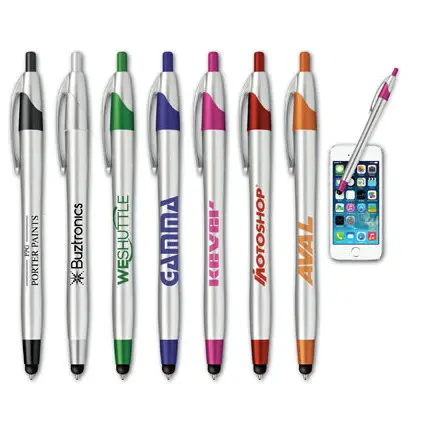 customized Stocked plastic promotional gift cheap stylus ball pen with touch,customize logo dart stylus Pens with fast delivery
