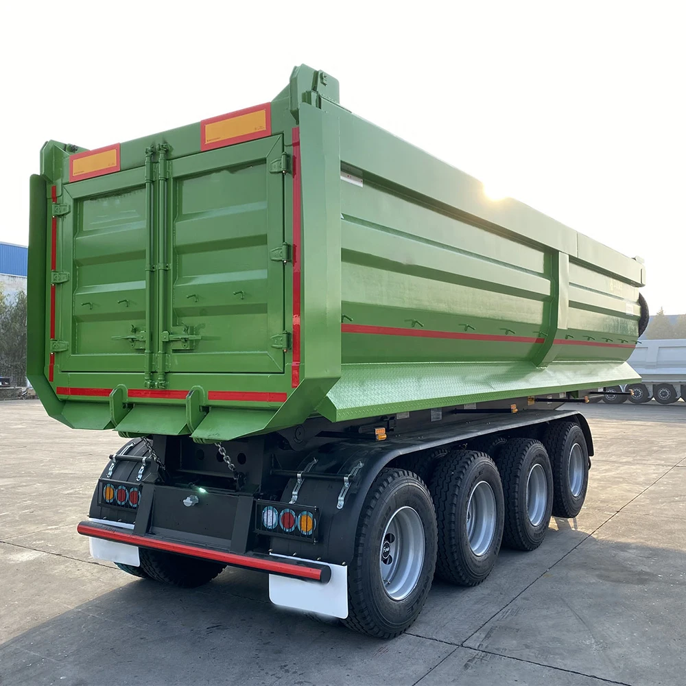 China 40 Ton 50 Ton Truck 3axles Rear Dumper Semi Trailers Tractor Hydraulic Dump Trailer