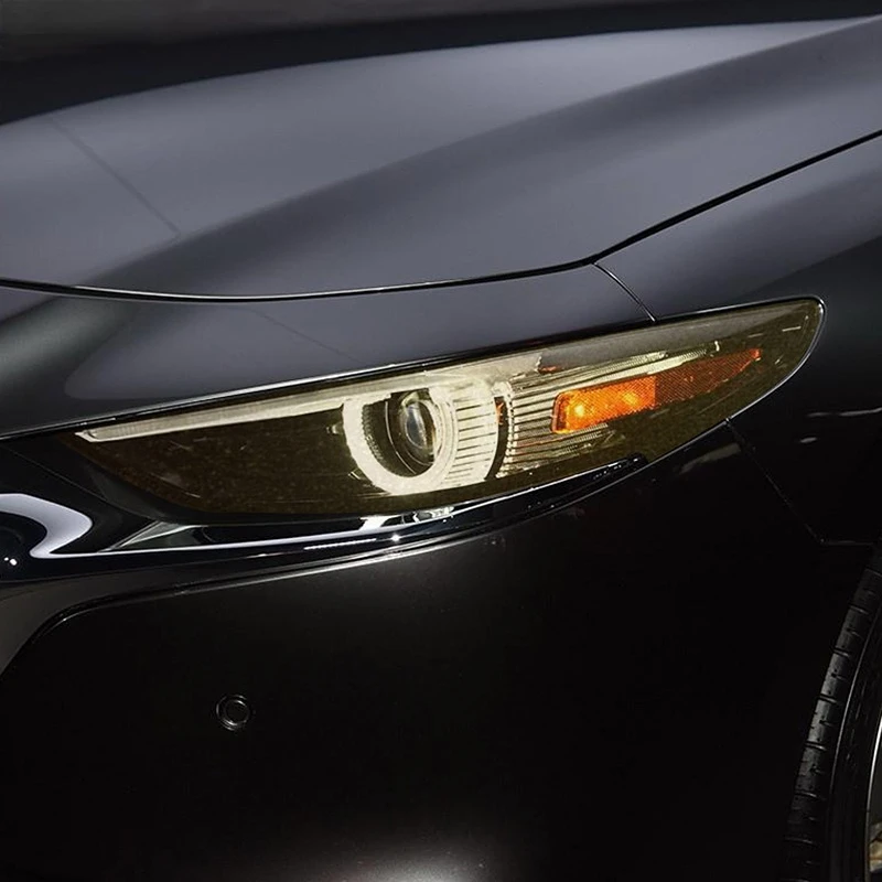 2 шт. Прозрачная Черная защитная пленка для автомобильных фар Mazda 3 BP 2019 2020