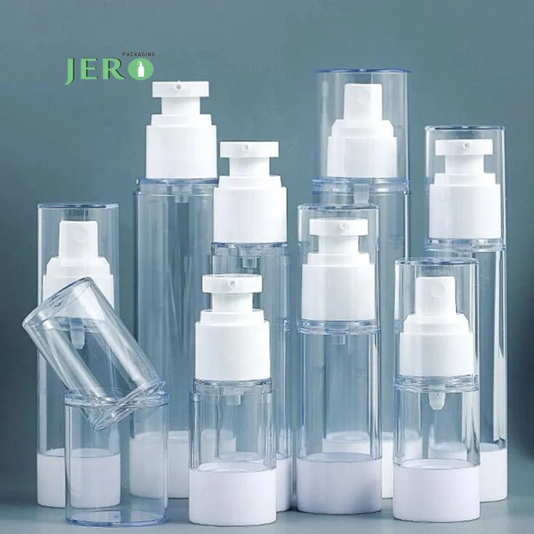Eco friendly clear AS airless bottle spray 60ml airless pump bottle sprayer airless pump bottle acrylic for lotion