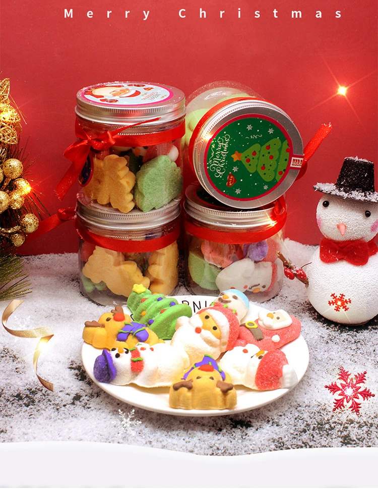 Christmas candy in bulk Santa Claus handmade cute little marshmallows