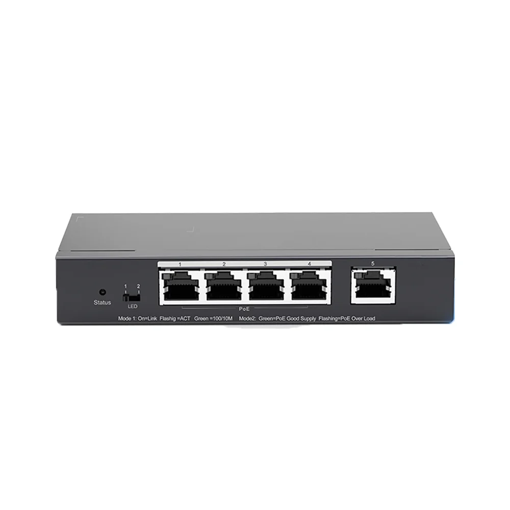Network Switch Cloud Management PoE Switch ZC-2005P 5 PORTS Gigabit Managed Switch with 4 PoE Ports