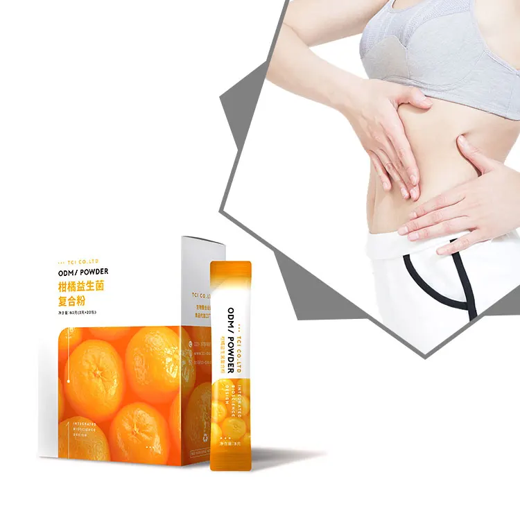 Hot Selling 15 Billion Bacteria Citrus Probiotic Powder for Muscle Gain and Fat Reduction