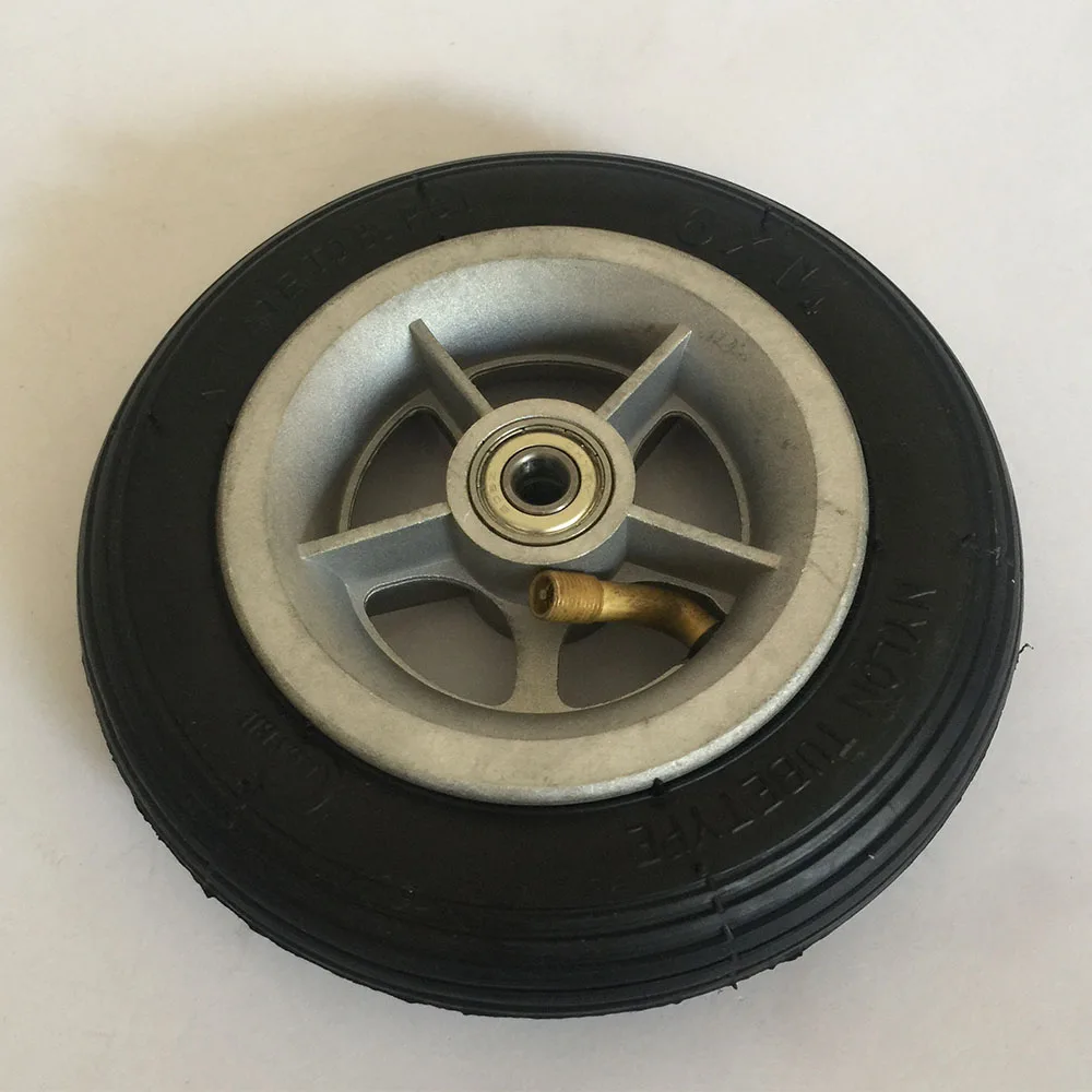 Electric Scooters 6 inch Pneumatic Tire 6X1 1/4 Wheel 4 inch Aluminium Rims Hub 150mm Tyres Wheels A Bike Bicycle Accessories