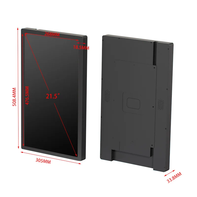 2022 Narrow Bezel 18.5 mm Smart Wall Mounted Advertising Signage for Elevator/Door/Shopping Mall/Grocery Store/Chain-store