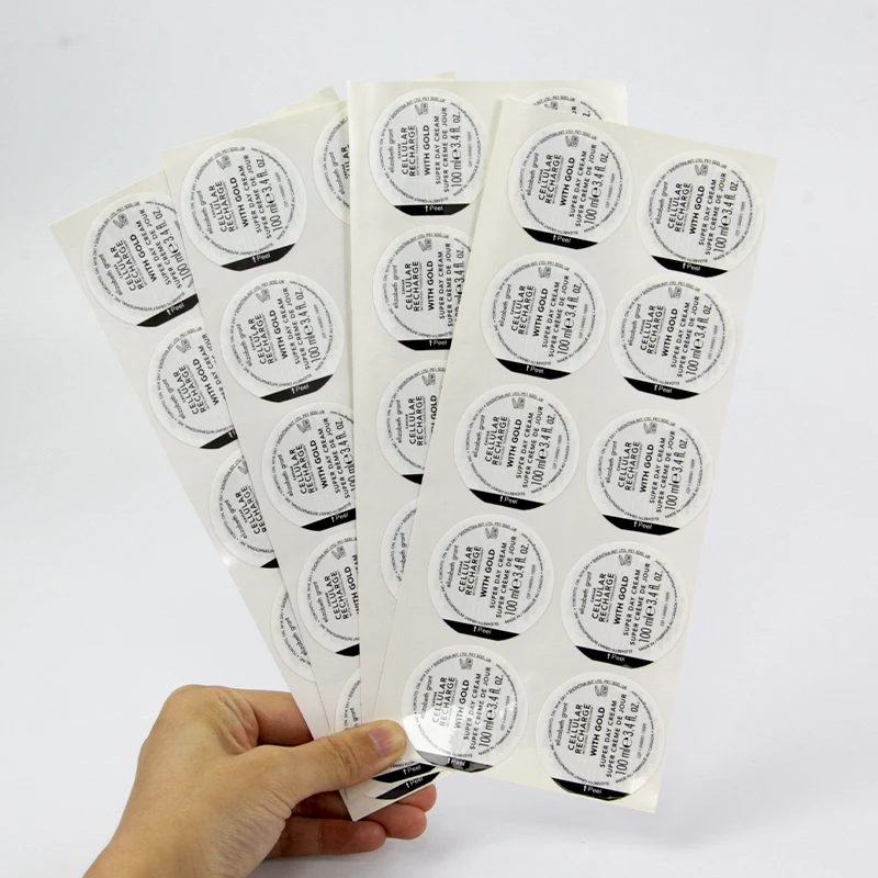 Custom Logo Round Shape Waterproof Printing Label Stickers Self Adhesive Bottle PVC Label