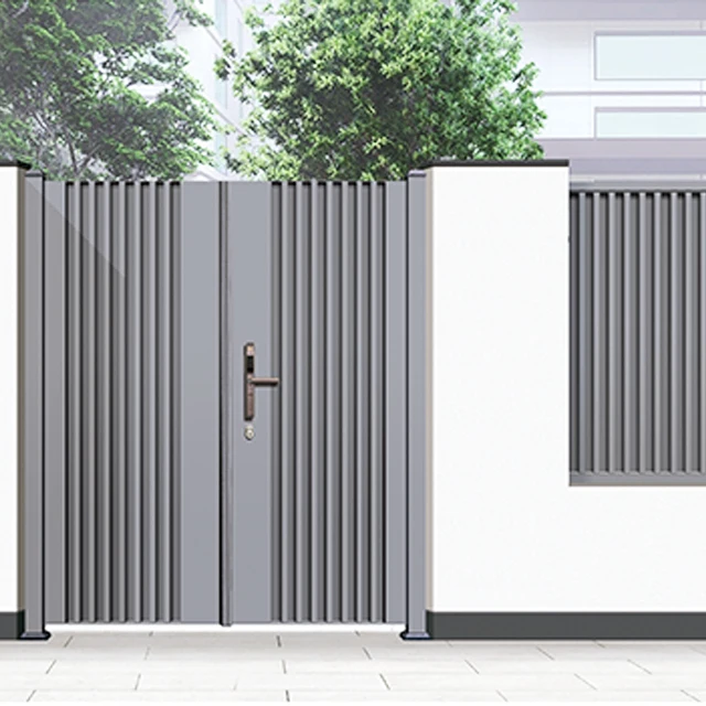 cheap  Price Electric Driveway Cast Slats Sliding Barrier Door Aluminium Gate