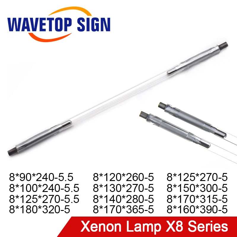  Лазерная ксеноновая лампа WaveTopSign серии X8 короткая дуговая Q-switch Nd импульсная