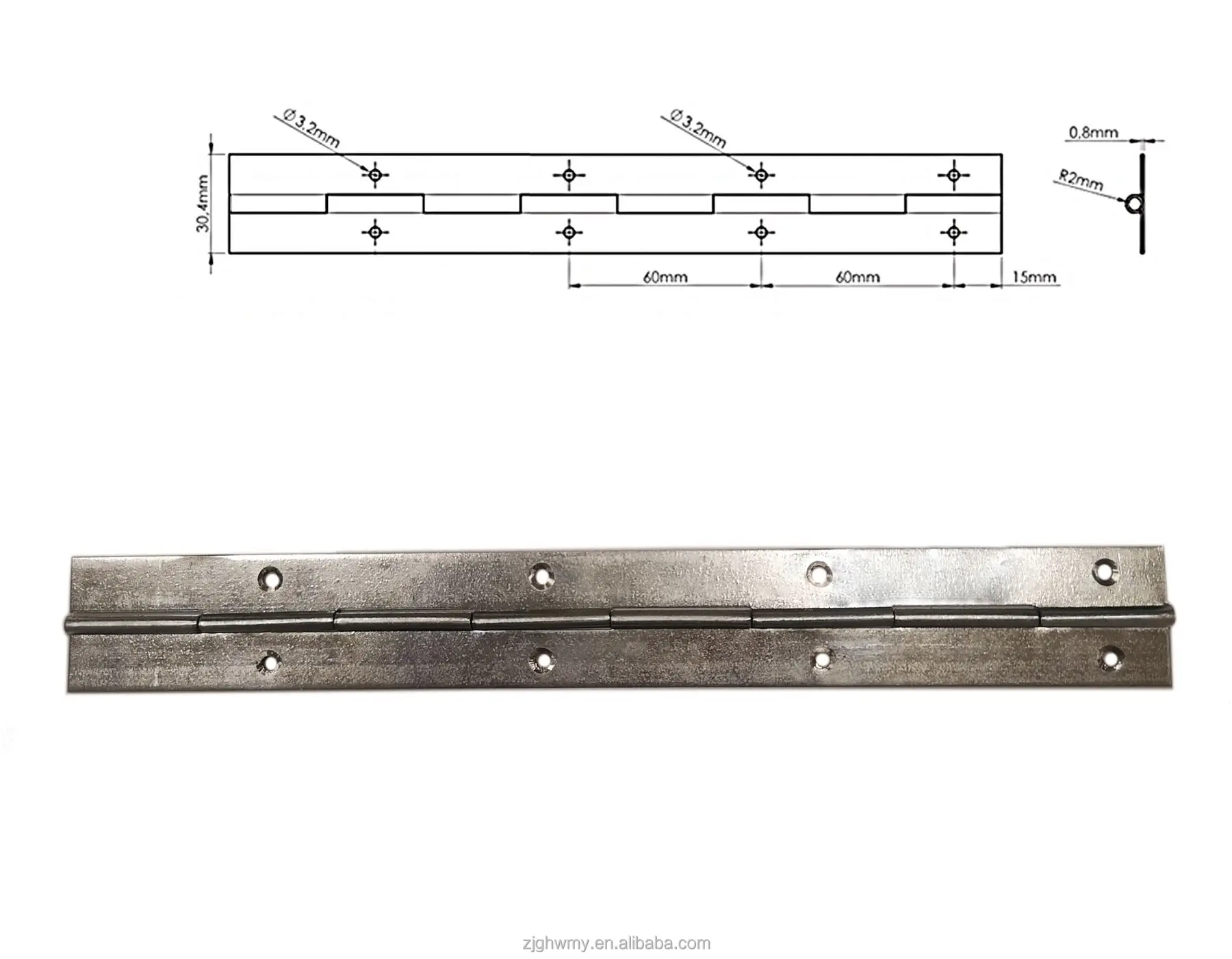 Manufacturer Long Piano Hinge Stainless Steel 304