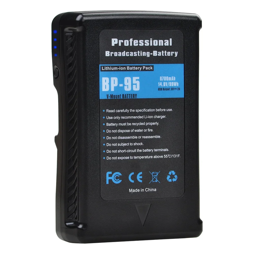 14.8v 6700mAh BP-95  V-Mount V-Lock Battery with D-Tap Output Charger for Sony BP series Camcorder Lithium batteries