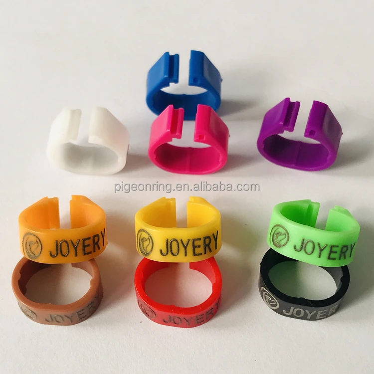 Wholesale High quality Personal Customized 8mm Plastic split pigeon ring