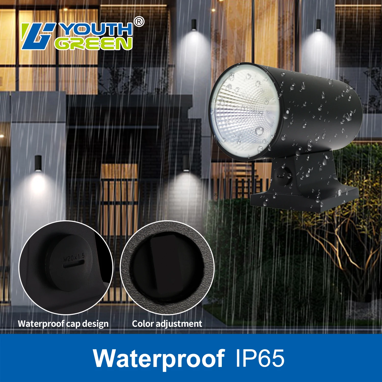 External Wall Lighting Waterproof 6w 12W Led Wall Lamp Outdoor Light Fixtures 5CCT Wall Mount Ip65 Led Garden Light